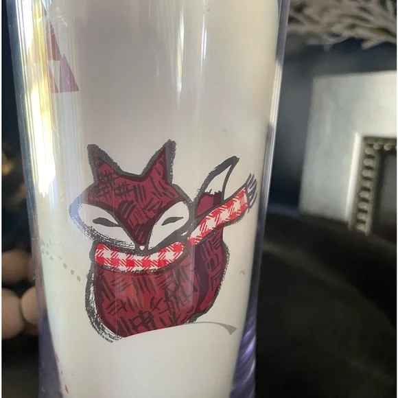 NEW Starbucks Acrylic Winter Fox 12oz Acrylic Tumbler 2016 - Picture 6 of 7